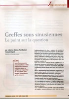 Greffes sous sinusiennes